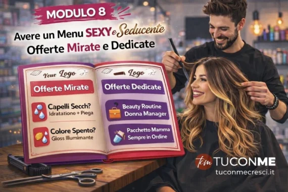 Menu Servizi Parrucchiere Come Creare un Menu Sexy e Seducente con Offerte Mirate e Dedicate – Modulo 8